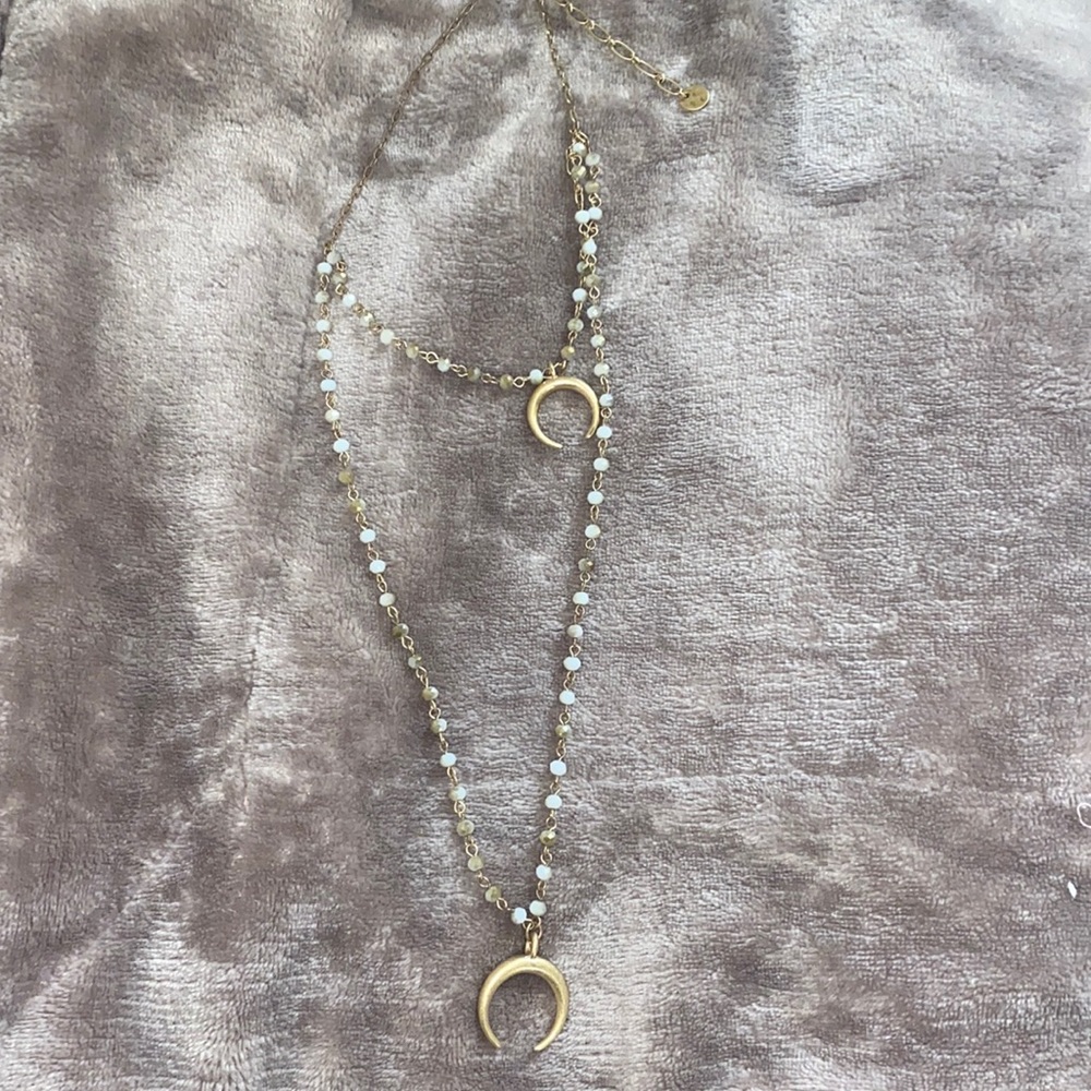 Horn Double Layered Necklace